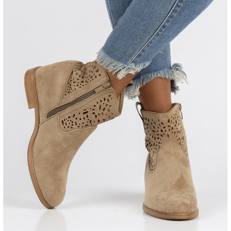 Botki Filippo DBT3676/22 Be beżowe beżowy 2