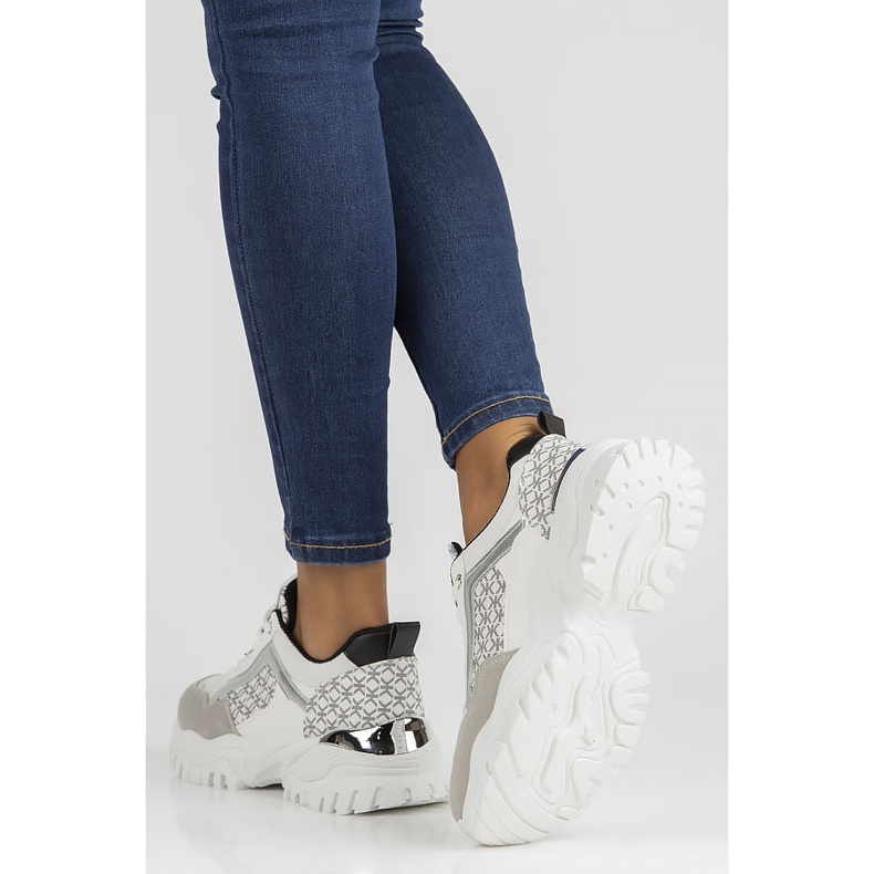 Sneakersy Filippo BB116 biało-czarne białe 1