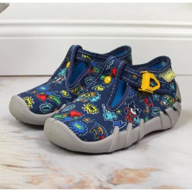 Kapcie Befado Jr BEF2M granatowe 2