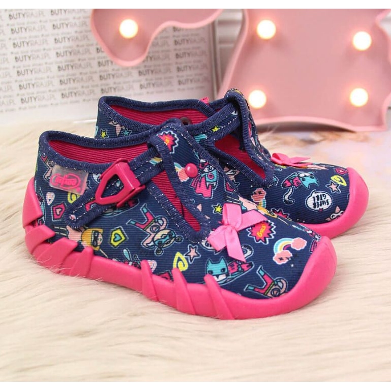 Kapcie Befado Jr BEF2N granatowe 2