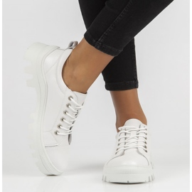 Skórzane trampki FILIPPO DP3522/22 Wh białe 2