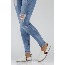 Skórzane półbuty Filippo DP2309/22 Wh białe 2