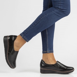 Skórzane półbuty Filippo DP3616/22 Bk czarne 1