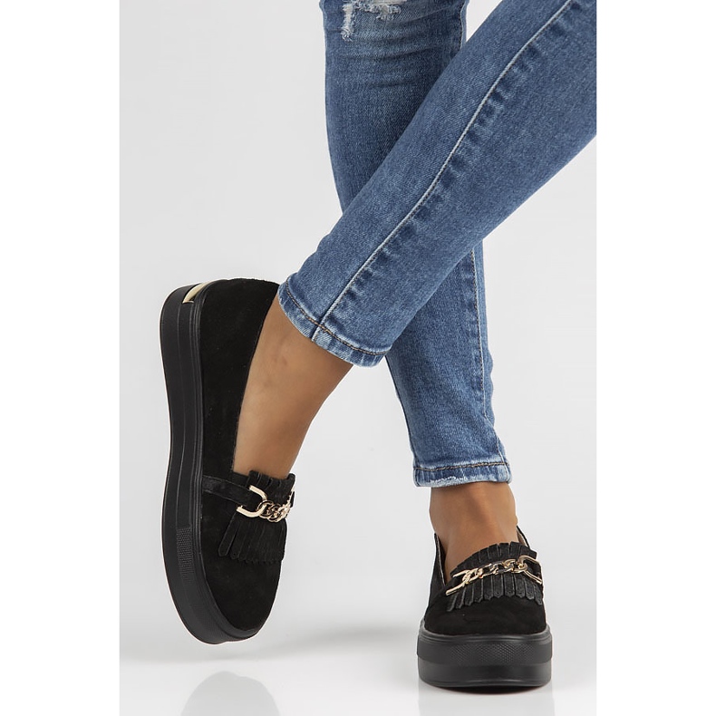 Skórzane półbuty Filippo DP3532/22 Bk czarne 1