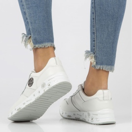 Skórzane Sneakersy Filippo DP3542/22 Wh białe 1