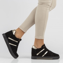 Skórzane Sneakersy Filippo DP3549/22 Bk czarne 1