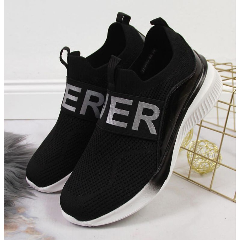 Półbuty skarpety slip on Vinceza W JAN122A czarne 2