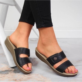 Klapki na rzep Inblu W ARC10B czarne 1