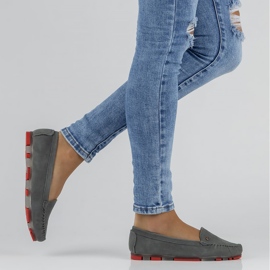 Skórzane mokasyny Filippo DP2037/22 Gr Rd szare 1