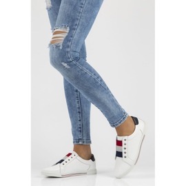 Skórzane półbuty Filippo DP2155/22 Wh białe 1