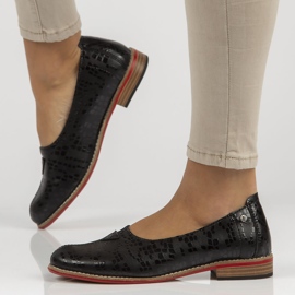 Skórzane półbuty Filippo DP3545/22 Bk czarne 1