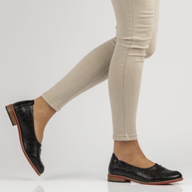 Skórzane półbuty Filippo DP3545/22 Bk czarne 2