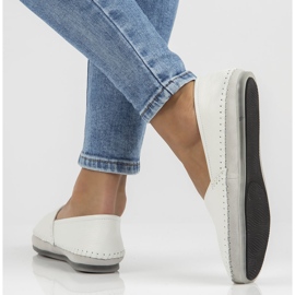 Skórzane półbuty Filippo DP031/22 Wh białe 1