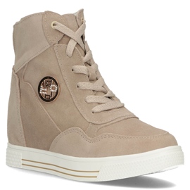 Skórzane Sneakersy Filippo DBT3552/22 Be beżowe beżowy 2