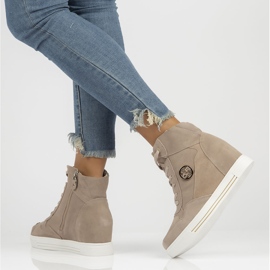 Skórzane Sneakersy Filippo DBT3552/22 Be beżowe beżowy 7