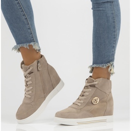 Skórzane Sneakersy Filippo DBT3552/22 Be beżowe beżowy 5