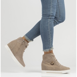 Skórzane Sneakersy Filippo DBT3552/22 Be beżowe beżowy 6