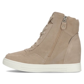 Skórzane Sneakersy Filippo DBT3552/22 Be beżowe beżowy 1