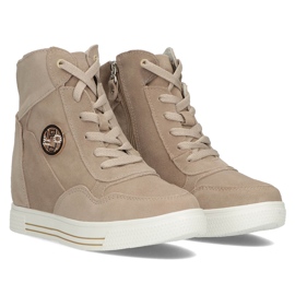 Skórzane Sneakersy Filippo DBT3552/22 Be beżowe beżowy 4
