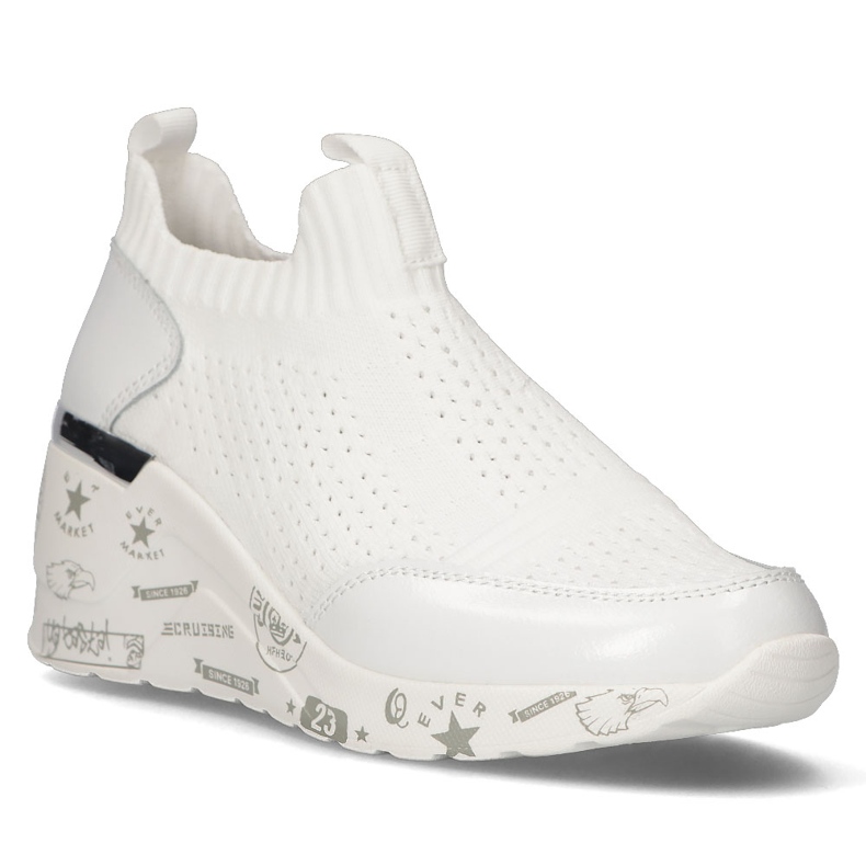 Skórzane półbuty Filippo DP3551/22 Wh białe 1