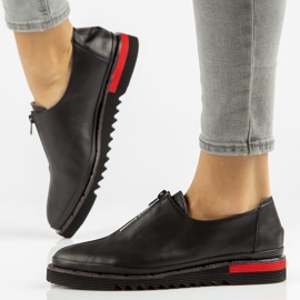 Skórzane półbuty Filippo DP3916/22 Bk czarne 1