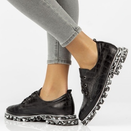 Skórzane półbuty Filippo DP3918/2022 Bk czarne 1