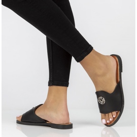 Klapki Filippo DK3668/22 Bk czarne 1