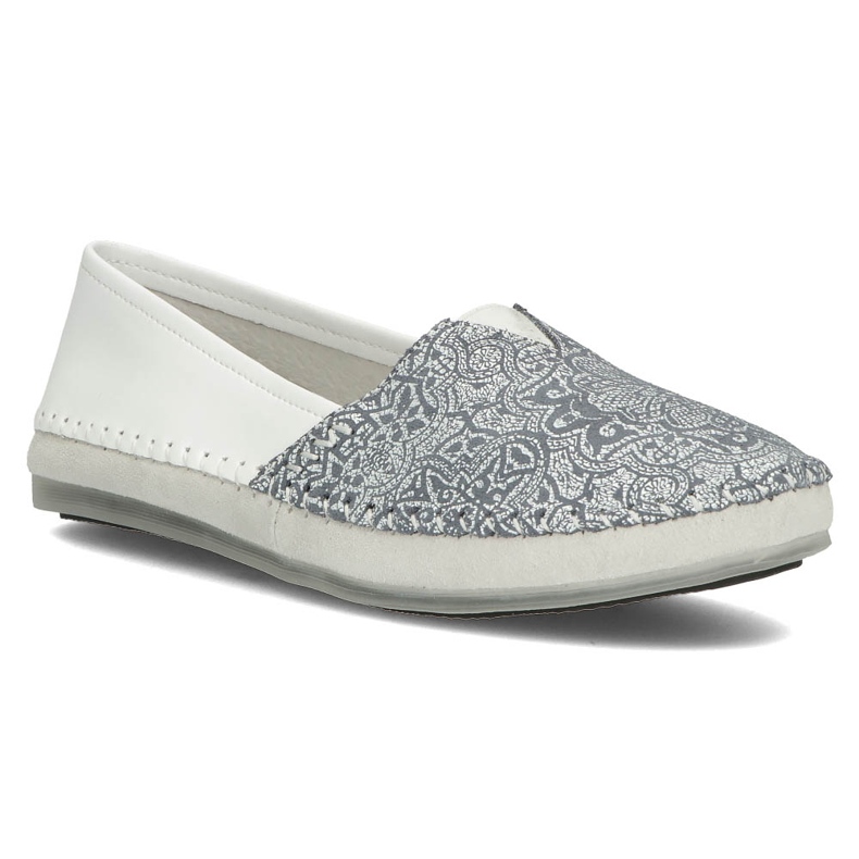 Skórzane półbuty Filippo DP031/22 Bl niebieskie białe 1