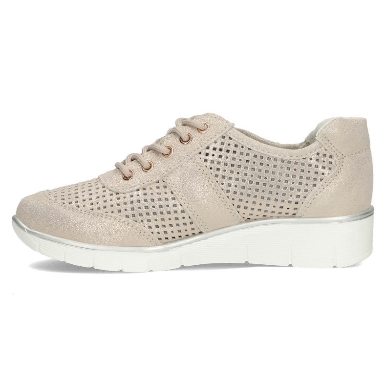 Skórzane półbuty Filippo DP028/22 Go złote złoty 1