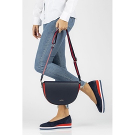 Skórzane baleriny Filippo DP2323/22 Nv granatowe 1