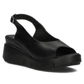 Skórzane sandały Filippo DS3595/22 Bk czarne 2