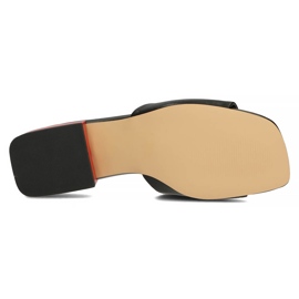 Skórzane klapki Filippo DK3721/22 Bk czarne 1