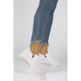 Skórzane półbuty Filippo DP1356/22 Wh białe 1