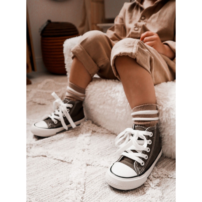 Dziecięce Wysokie Trampki Khaki Filemon zielone 2