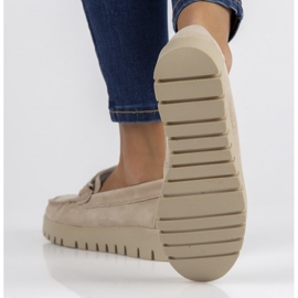 Skórzane mokasyny Filippo DP3334/22 Be beżowe beżowy 2