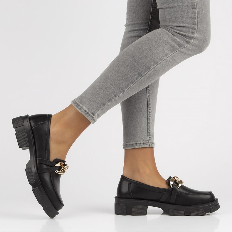 Skórzane półbuty Filippo DP3221/22 Bk czarne 2