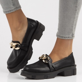 Skórzane półbuty Filippo DP3221/22 Bk czarne 1