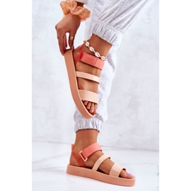 Pachnące Gumowe Sandały Na Rzep ZAXY HH285288 Pomarańczowe 1