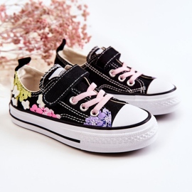 PA1 Dziecięce Trampki Materiałowe Print Czarne Buster 1