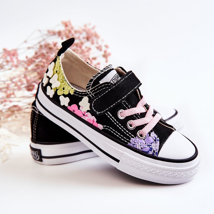 PA1 Dziecięce Trampki Materiałowe Print Czarne Buster 2