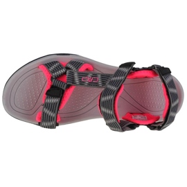 Sandały CMP Hamal Wmn Hiking Sandal W 38Q9956-03TE czarne czerwone szare 2