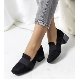 Czarne półbuty na słupku Arden 1