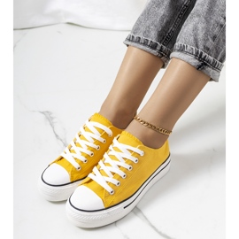 Żółte trampki na platformie Wessel 1