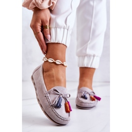 PS1 Damskie Zamszowe Mokasyny Szare Wilessa 1