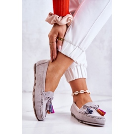 PS1 Damskie Zamszowe Mokasyny Szare Wilessa 2