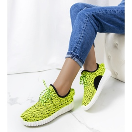 Zielone neonowe sneakersy Mulder czarne 1