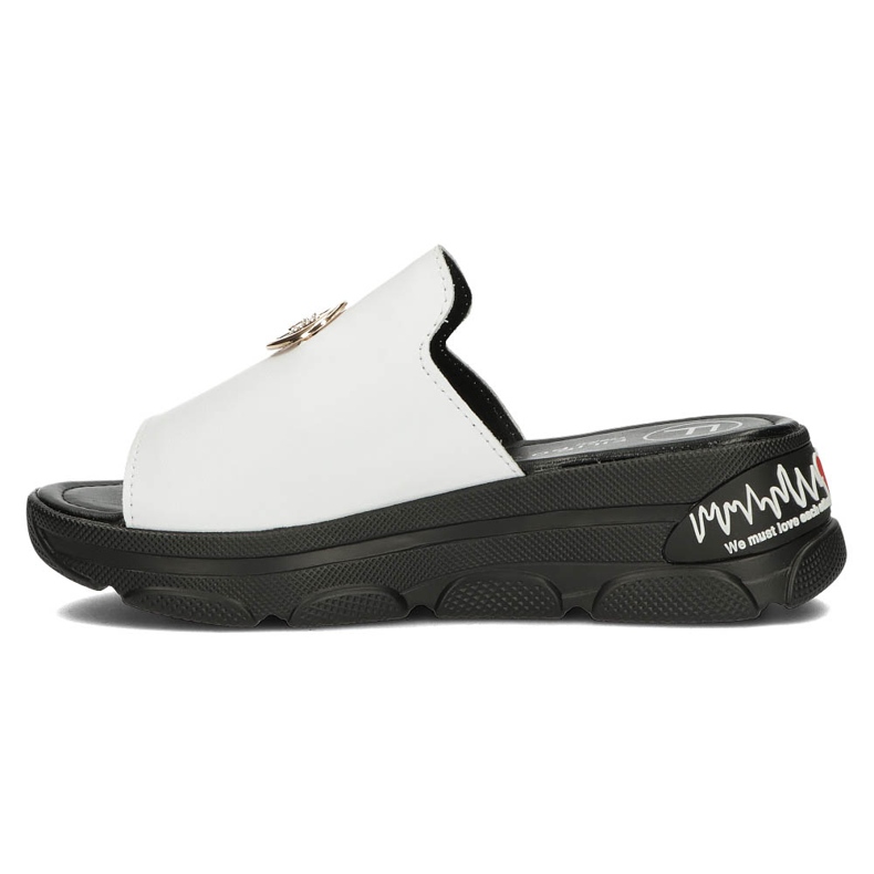 Skórzane klapki Filippo DK3872/22 Wh białe 1