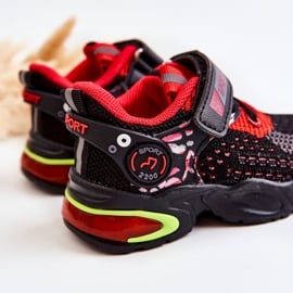 PJ2 Dziecięce Buty Sportowe Na Rzep Czarno-Czerwone Lillo czarne 3