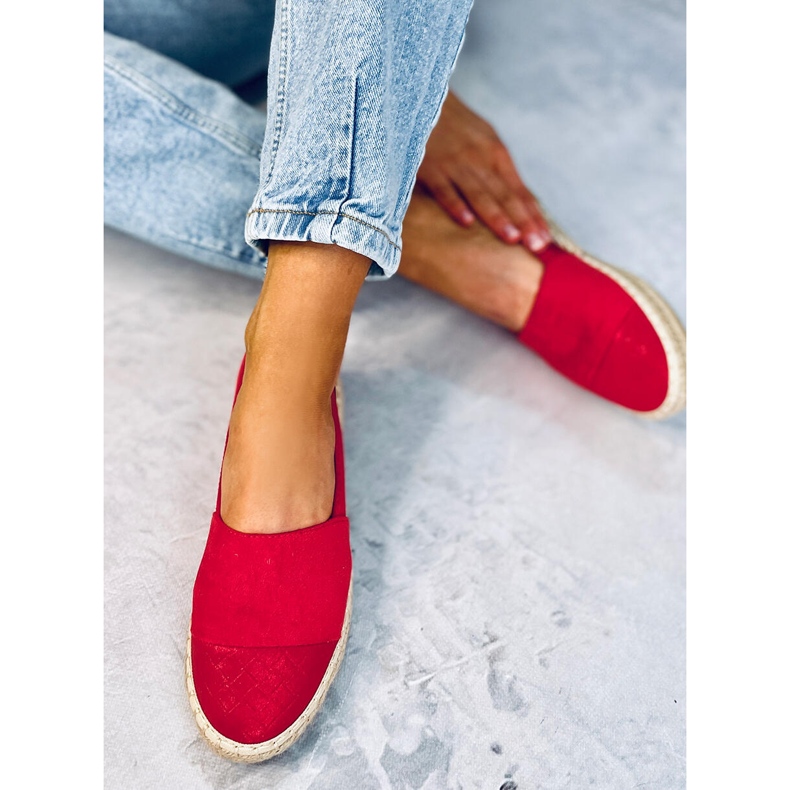 Espadryle damskie Darcy Red czerwone 1