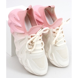 Skarpetkowe buty sportowe ombre Caloy BEIGE/PINK beżowy różowe 2